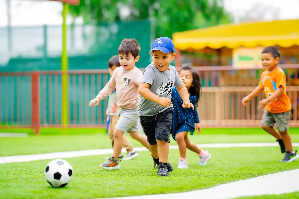 Wide open spaces for exploration, movement, and outdoor learning adventures.